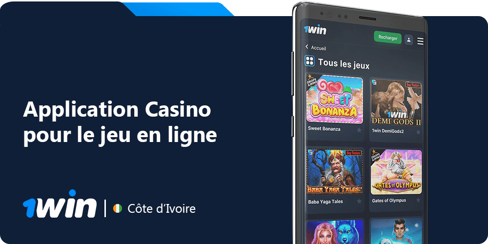 Application 1Win Casino pour le jeu en ligne